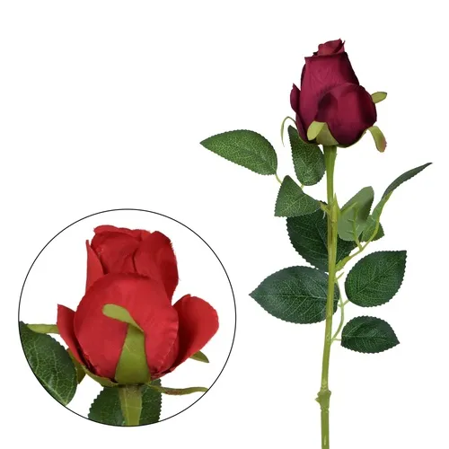 Ruža – vetvička 67 cm dark red K343